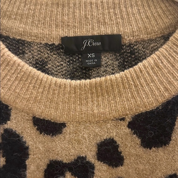 J. Crew Animal Print Sweater - Tan and Black - Picture 2 of 4